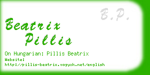 beatrix pillis business card